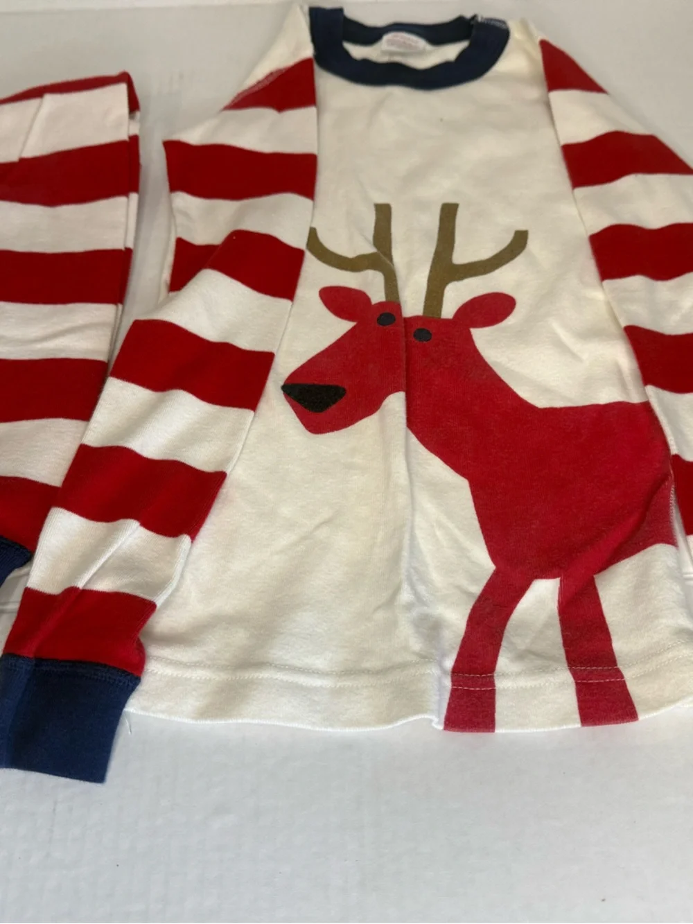 Hanna Andersson Red and Cream‎ Striped Kids Pajama Top